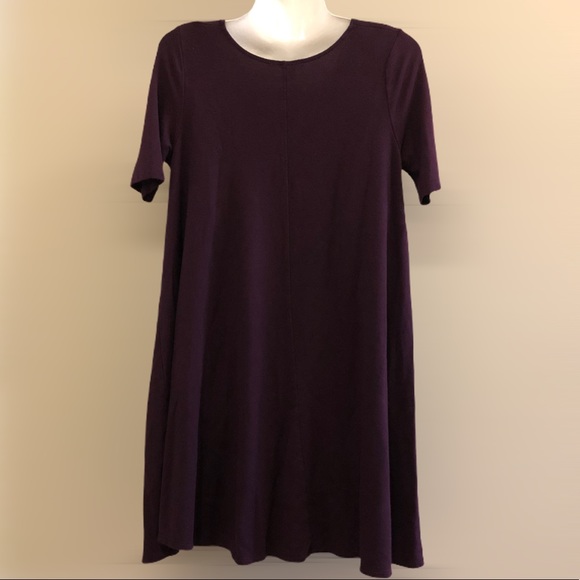 purple flare dress - Picture 2 of 3